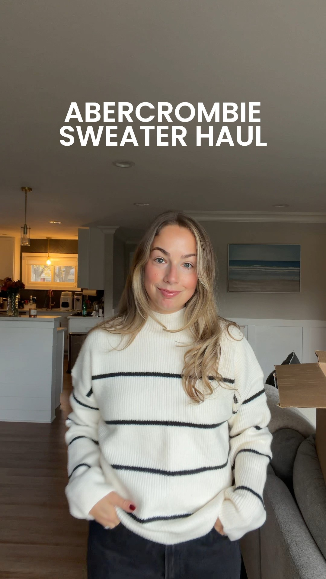 Love the stretchy and soft material of all of these. 

Ivory / stripe - size small
Sand - size medium 
Chocolate brown - size medium 
Red - size small 

I’m 5”3 and size 6. 

#abercrombie #sweaterhaul 

#LTKSeasonal #LTKFindsUnder100