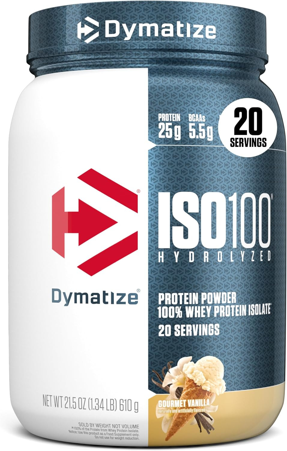 Dymatize ISO100 Protein Powder, 100% Whey Isolate, Gourmet Vanilla | Amazon (US)