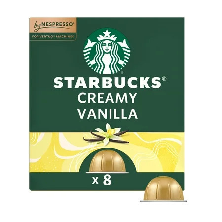 Starbucks By Nespresso Vertuo Line, Creamy Vanilla, Flavored Roast Nespresso Pods, 8 Count | Walmart (US)