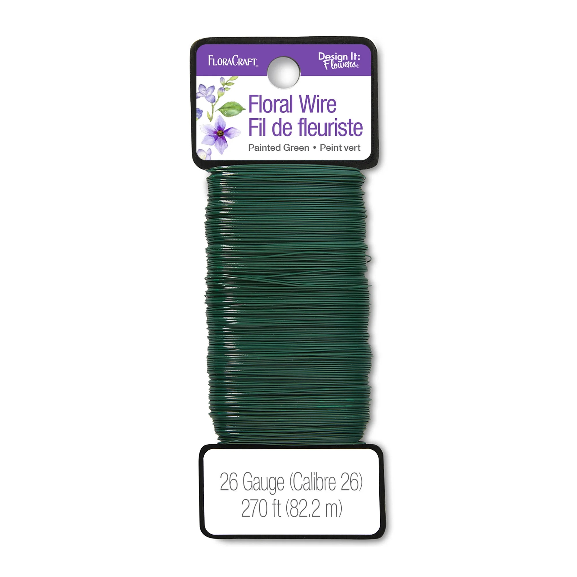 FloraCraft 26 Gauge Floral Wire, 270 ft, Green, Metal, 1 Piece | Walmart (US)