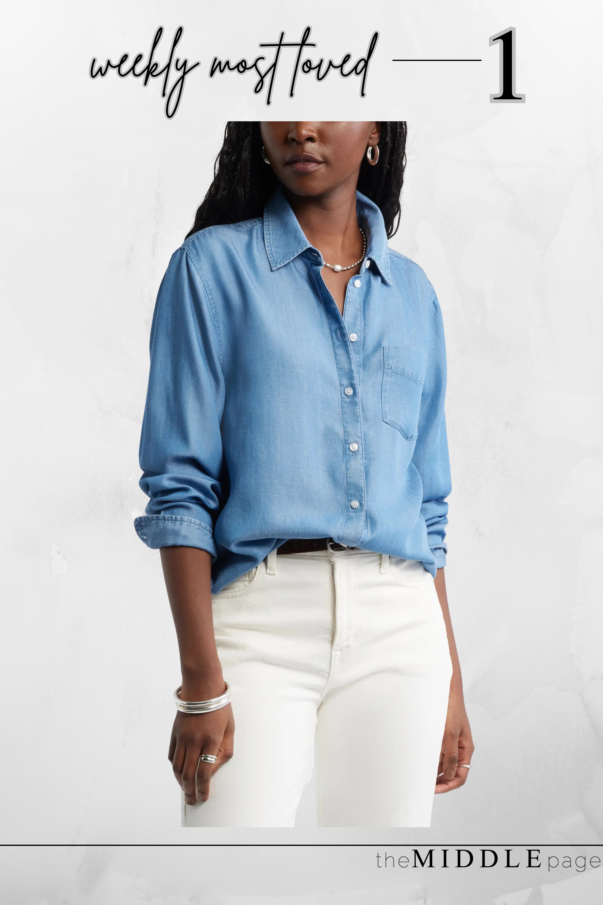 This chambray button-up shirt is currently on sale and under $100, making it such a smart closet staple. Wear it with white denim, black pants, skirts, or trousers for easy summer outfits, work outfits, or casual business casual workwear. #LTKsalealert #LTKOver40 #SummerOutfits #WorkOutfits #BusinessCasualWorkwear 

 #LTKootd #LTKSeasonal #LTKOver40