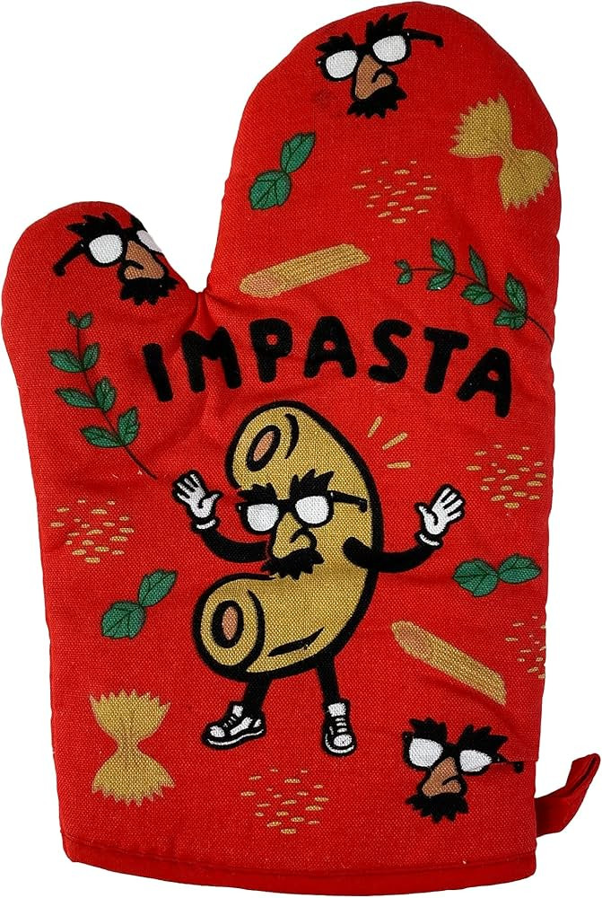 Impasta Oven Mitt Funny Noodle Disguise Imposter Hilarious Graphic Novelty Kitchen Glove Funny Gr... | Amazon (US)