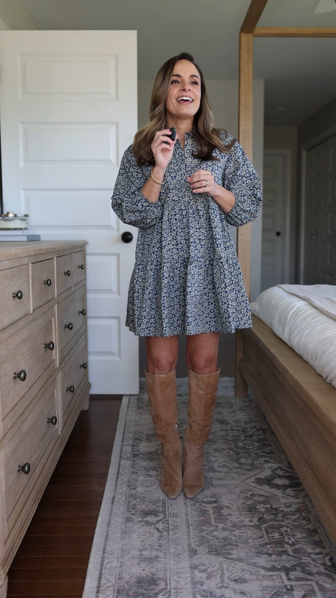 Three petite-dresses to wear with knee high boots! 

Dress (Anthropologie): petite xxs 

Boots are the to size 15” shaft in a size 5

#LTKPetite
