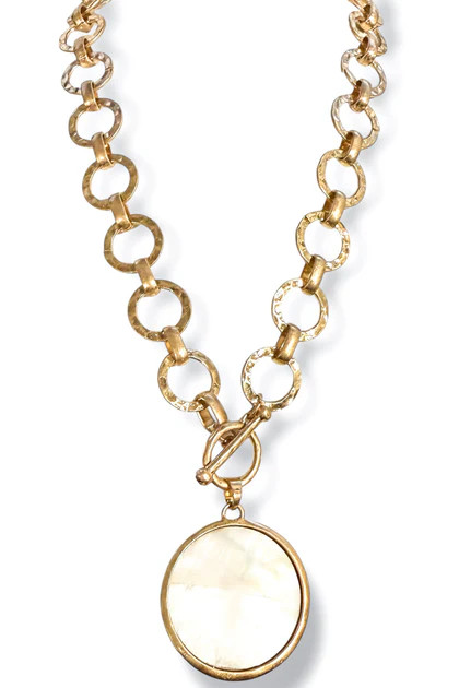 Becca Mother of Pearl Statement Necklace | The Willow Tree