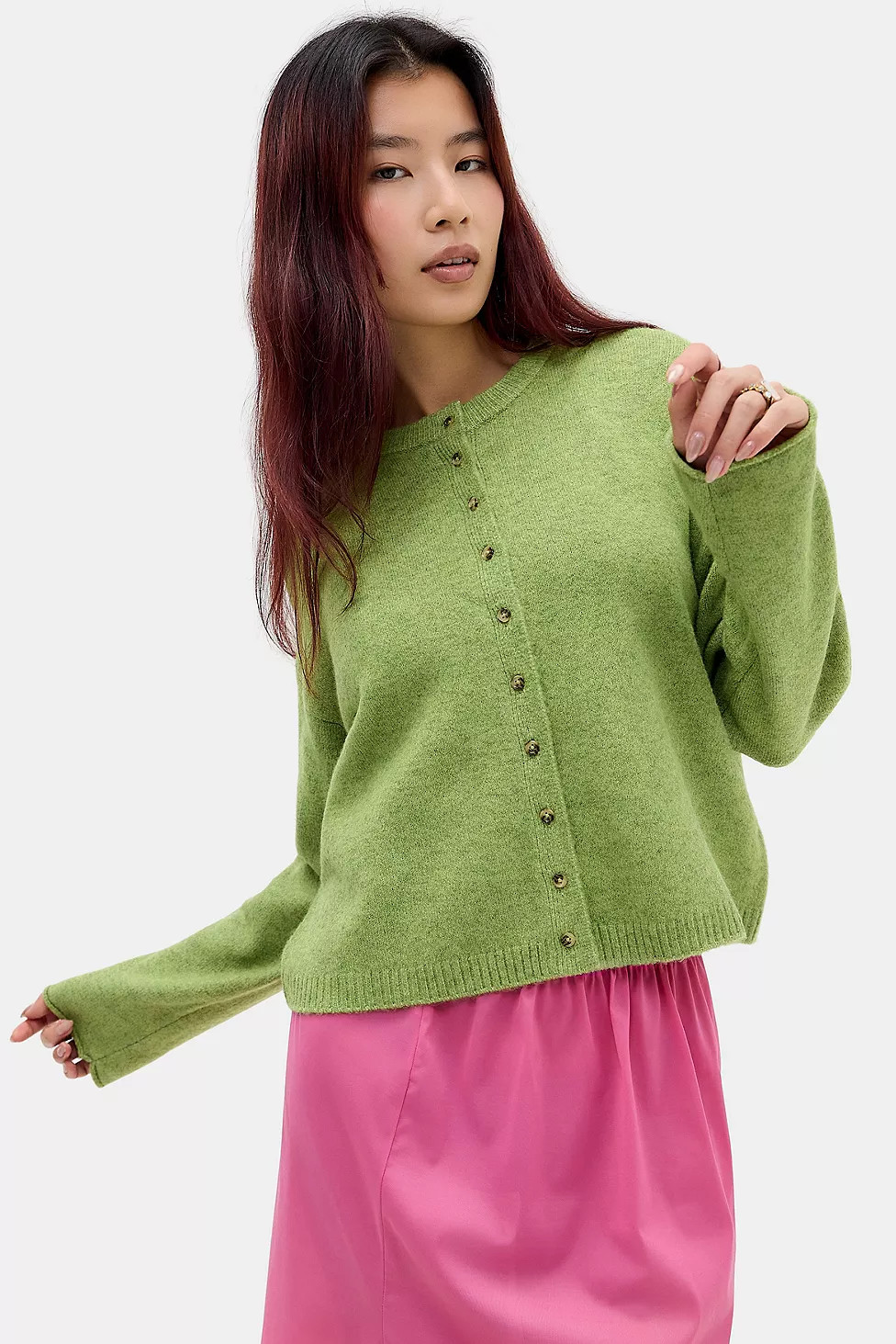 UO Marlowe Crew Cardigan | Urban Outfitters UK