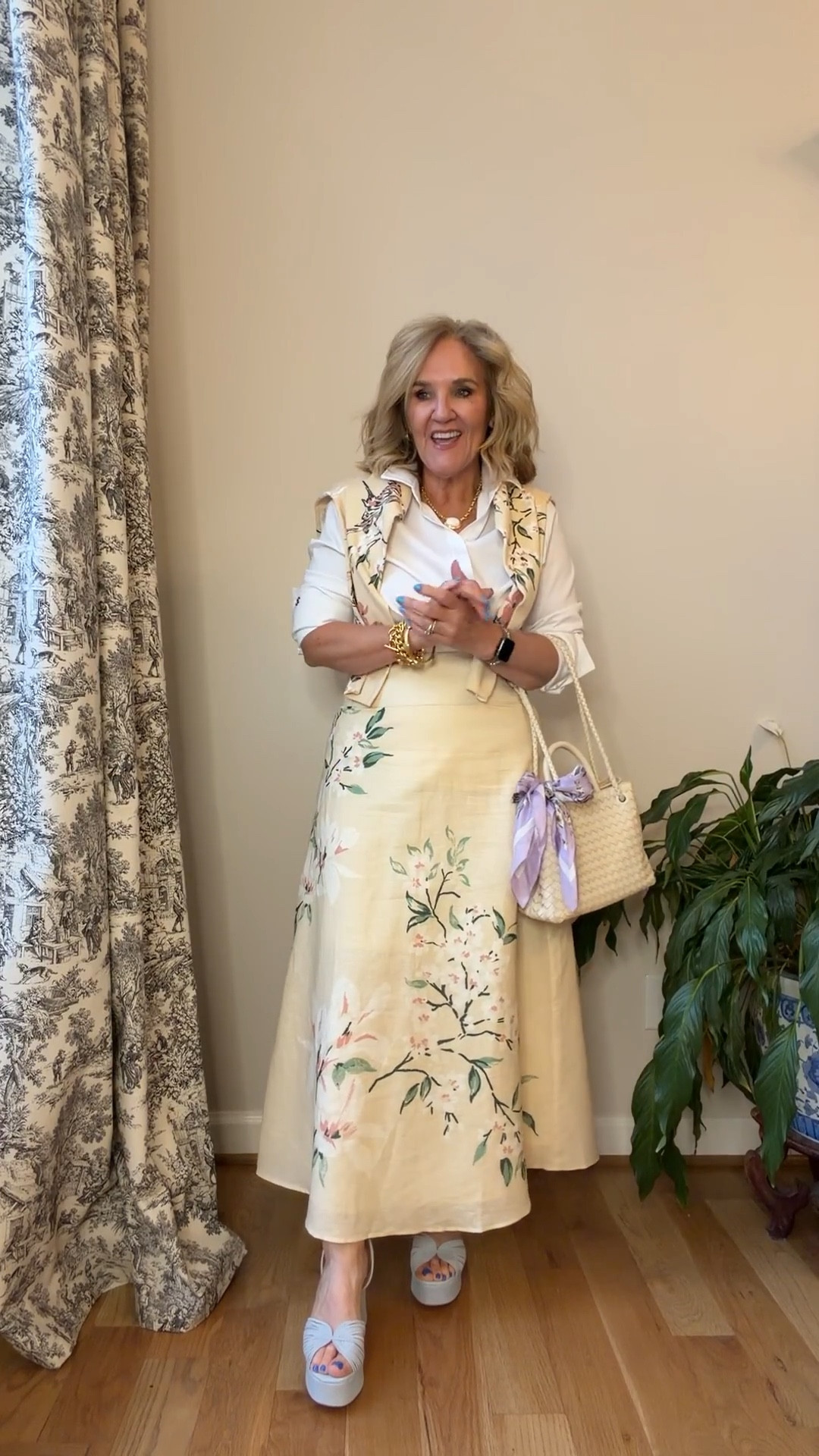 Heading to a Tyler Boe event at a Nashville boutique K McCarthy. If you’re ever in town you must go! 
This Outfit is seriously stunning. Beautiful quality. Wearing an 8 in the skirt medium in the sweater. 
Don’t miss this Portofino collection by Julie Vos. Wild about it. 

Easter outfit, baby shower, bridal shower, graduations lots of spring events. This would be appropriate for it’s a splurge, but the quality is spectacular.

#LTKOver40 #LTKSeasonal #LTKWedding