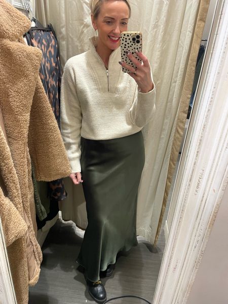 New Looks fab cosy knit with another slip skirt! The skirt of the season!

#LTKSeasonal #LTKover40 #LTKstyletip