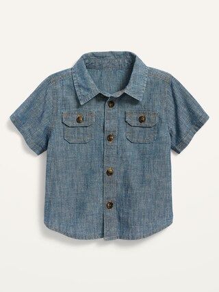 Short-Sleeve Jean Utility Shirt for Baby | Old Navy (US)