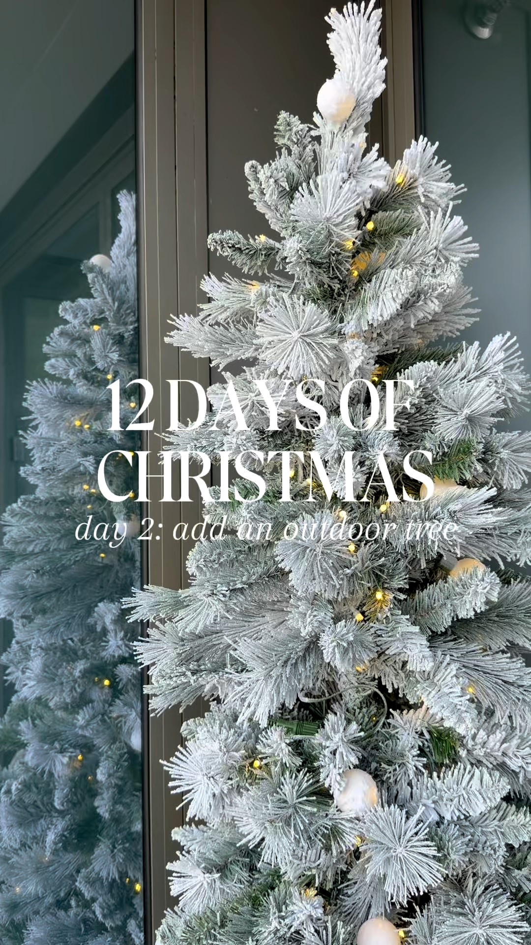 Day 2 of 12 Days of Christmas - Let’s add an outdoor Christmas tree!  Choose a space undercover that you can see through a window or door as you walk through your home or on your porch that says welcome to  your guests as they arrive. It does not need to be anything big and fancy - this little beauty from @Michaels was just $89.00 and makes me smile when I catch a glimpse of it from my living room.  No need to decorate! An outdoor tree looks fun as-is. Try a flocked one for an extra festive touch! And let me know if you would add a tree to your holiday decor this season.🤍



#LTKSaleAlert #LTKSeasonal #LTKHoliday