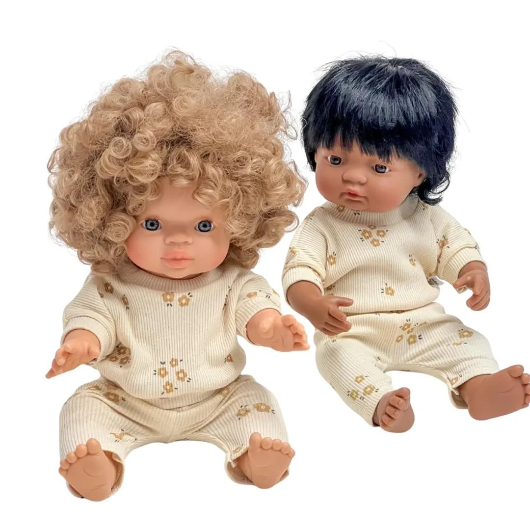 Floral Cream Tracksuit for Minikane 34cm, Miniland 38cm & Paola Reina Gordis 34cm Dolls, Handmade... | Etsy (US)