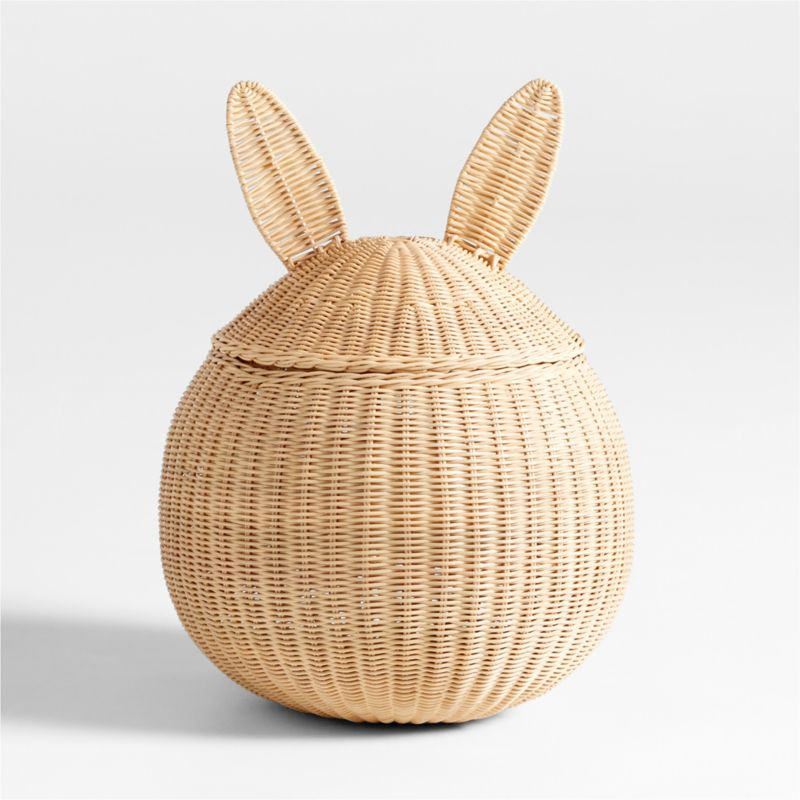 Large Wicker Bunny Floor Storage Basket + Reviews | Crate & Kids | Crate & Barrel