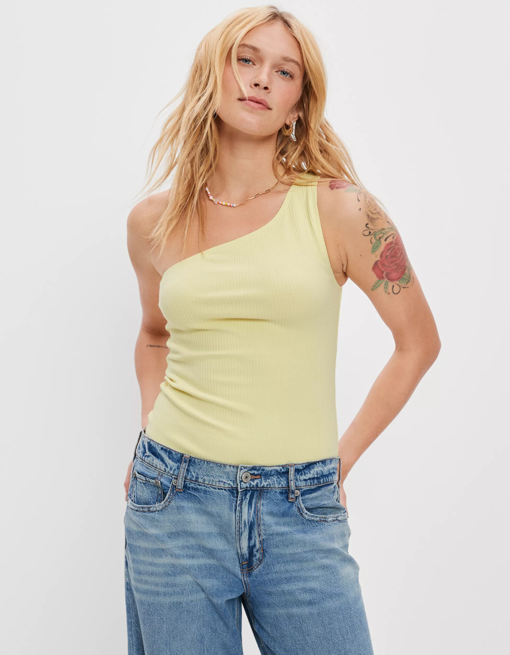 AE One Shoulder Bodysuit | American Eagle Outfitters (US & CA)