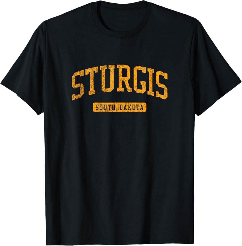 Sturgis SD Vintage Athletic Sports Design JG3 T-Shirt | Amazon (US)