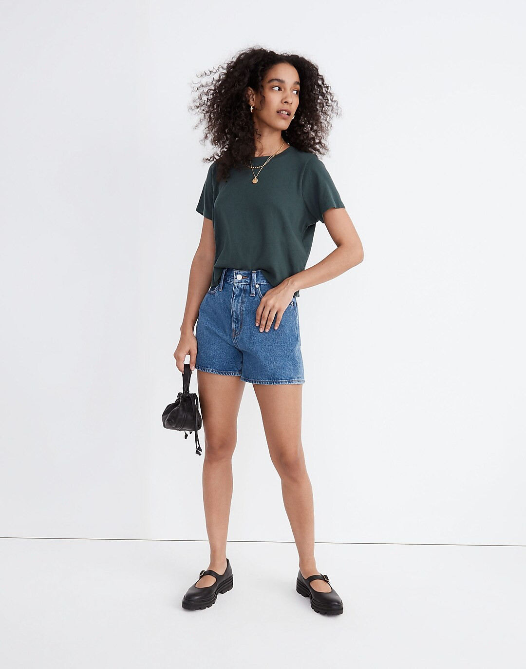 Softfade Cotton Boxy-Crop Tee | Madewell
