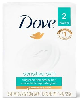 Dove Beauty Bar Soap Sensitive, 24 Bars for Sensitive Skin, 3.75 oz | Amazon (US)