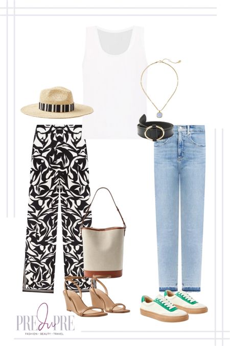 2 looks with one top. Which would you wear? A white top is a perfect addition to your wardrobe as it can be worn in a variety of ways.

Outfit idea, spring outfit, casual outfit, Ootd, casual look, travel look, vacation outfit

#LTKfindsunder50 #LTKtravel #LTKstyletip