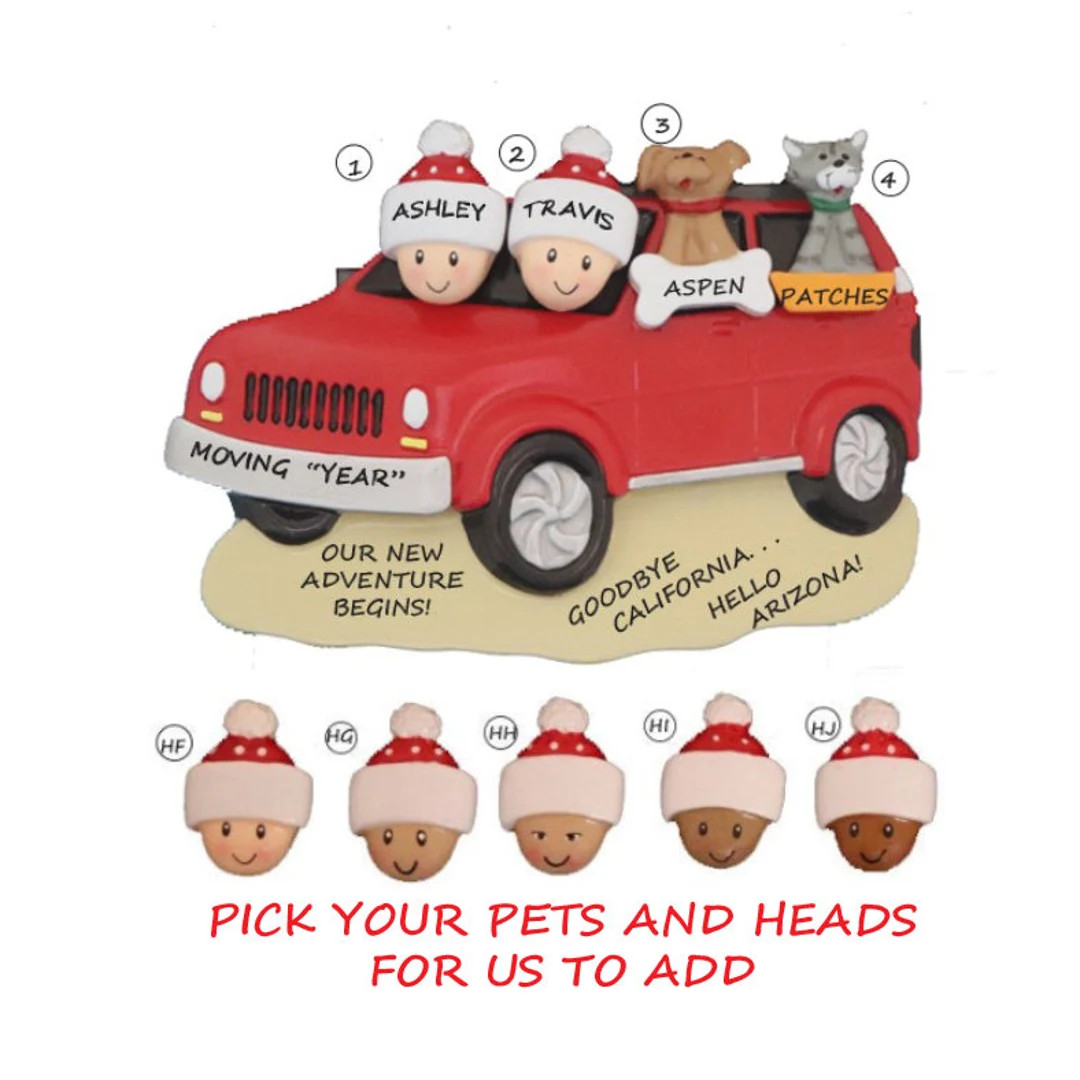 Couple Our Christmas Moving to New State or City Personalized Christmas Ornament Ethnic Multi-rac... | Etsy (US)