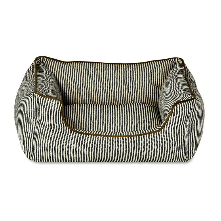 Vibrant Life Bed for Dogs, High Walled Cuddler, Striped, Black & White, Medium, 24" x 19.5" | Walmart (US)