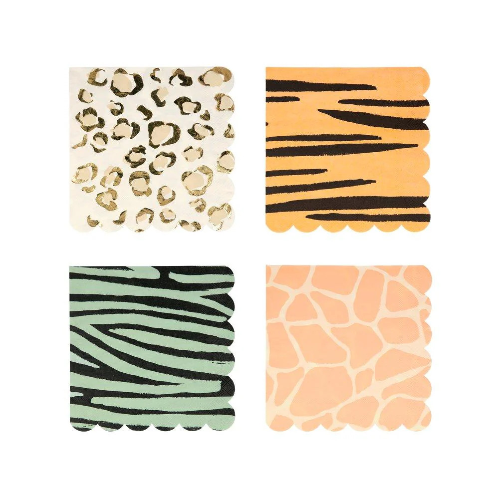 Safari Animal Print Large Napkins | Ellie and Piper