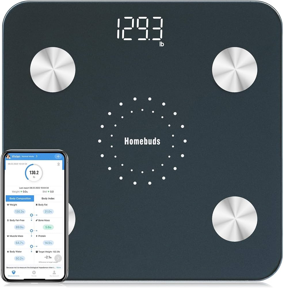 HOMEBUDS Digital Bathroom Scale for Body Weight and Body Fat | Amazon (CA)