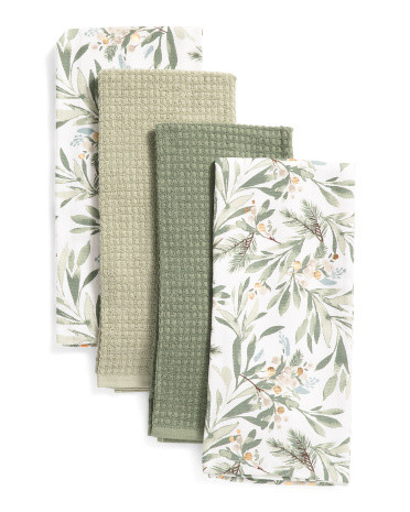 4pk Wingate Botanical Kitchen Towels | TJ Maxx