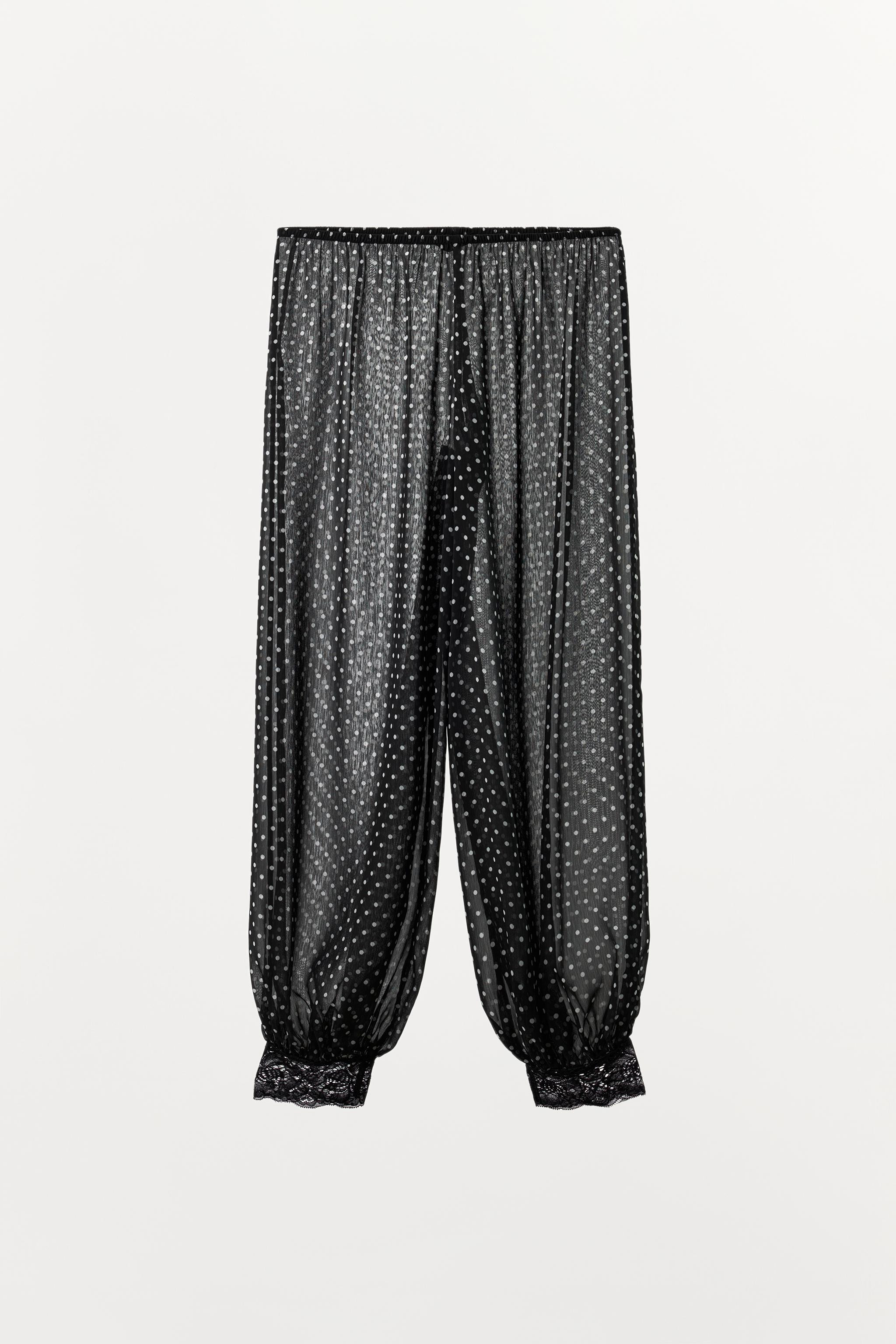 POLKA DOT LACE BLOOMER PANTS | Zara US