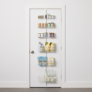 Elfa Classic® Mesh Pantry Door Rack Graphite | The Container Store