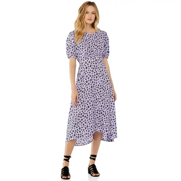 Scoop Women’s Smocked Waist Midi Dress | Walmart (US)