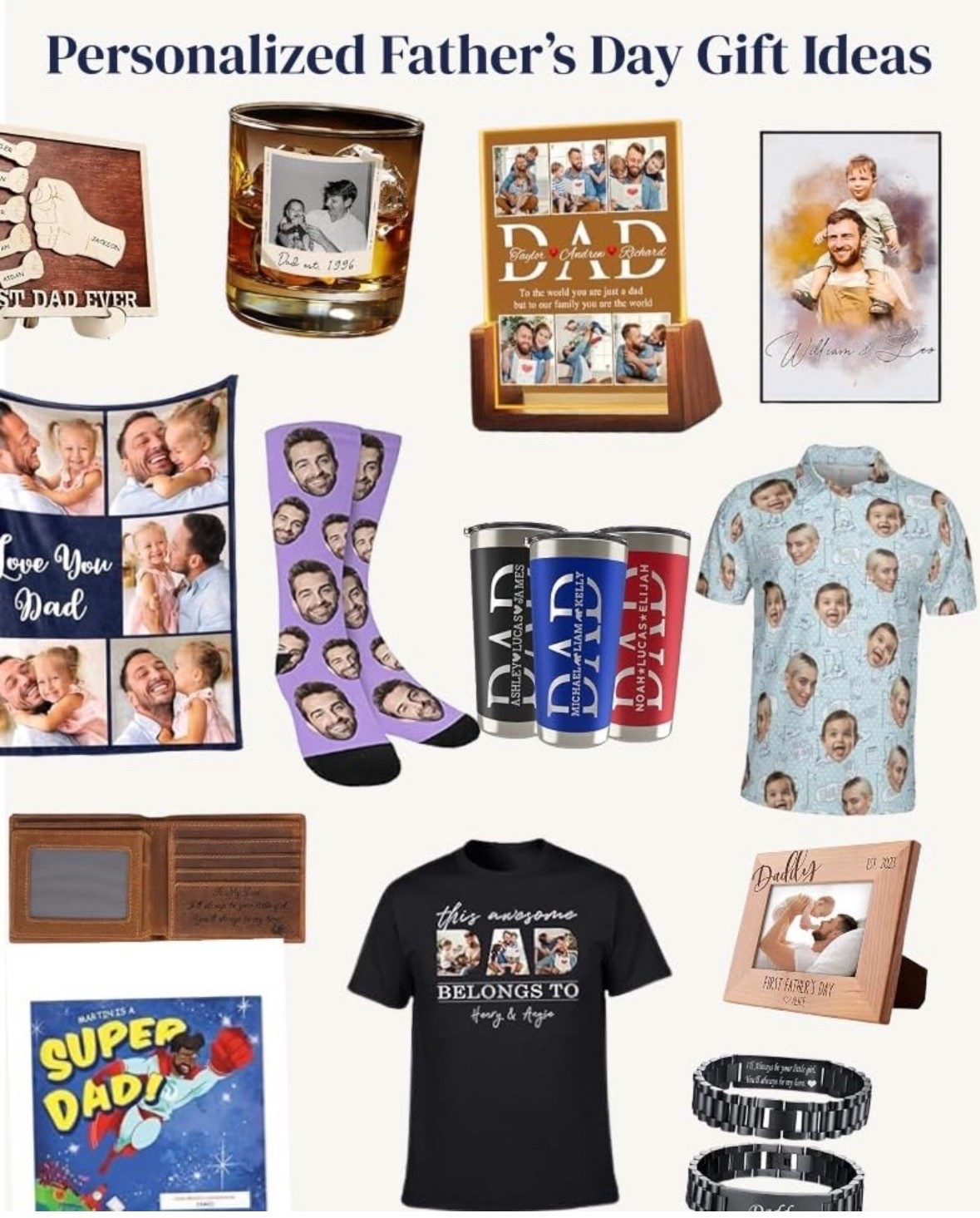 If you’re looking for Father’s Day gift ideas that are a little more personal this year, I rounded up some of my favorite customized finds.

A few years ago we gave my husband the custom socks with my son’s face on them and he STILL wears them! Someone comments on them almost every single time.

Share this with someone shopping for Dad ❤️

Follow me for daily finds + real life in between

Father’s Day gifts | personalized Father’s Day gifts | custom photo gifts for dad | Father’s Day gift ideas | gifts for husband | gifts from kids to dad | unique Father’s Day gifts | custom socks with faces | sentimental gifts for dad | Father’s Day shopping

#FathersDayGifts #GiftIdeasForDad #PersonalizedGifts #FamilyGiftIdeas

#LTKMens #LTKSaleAlert