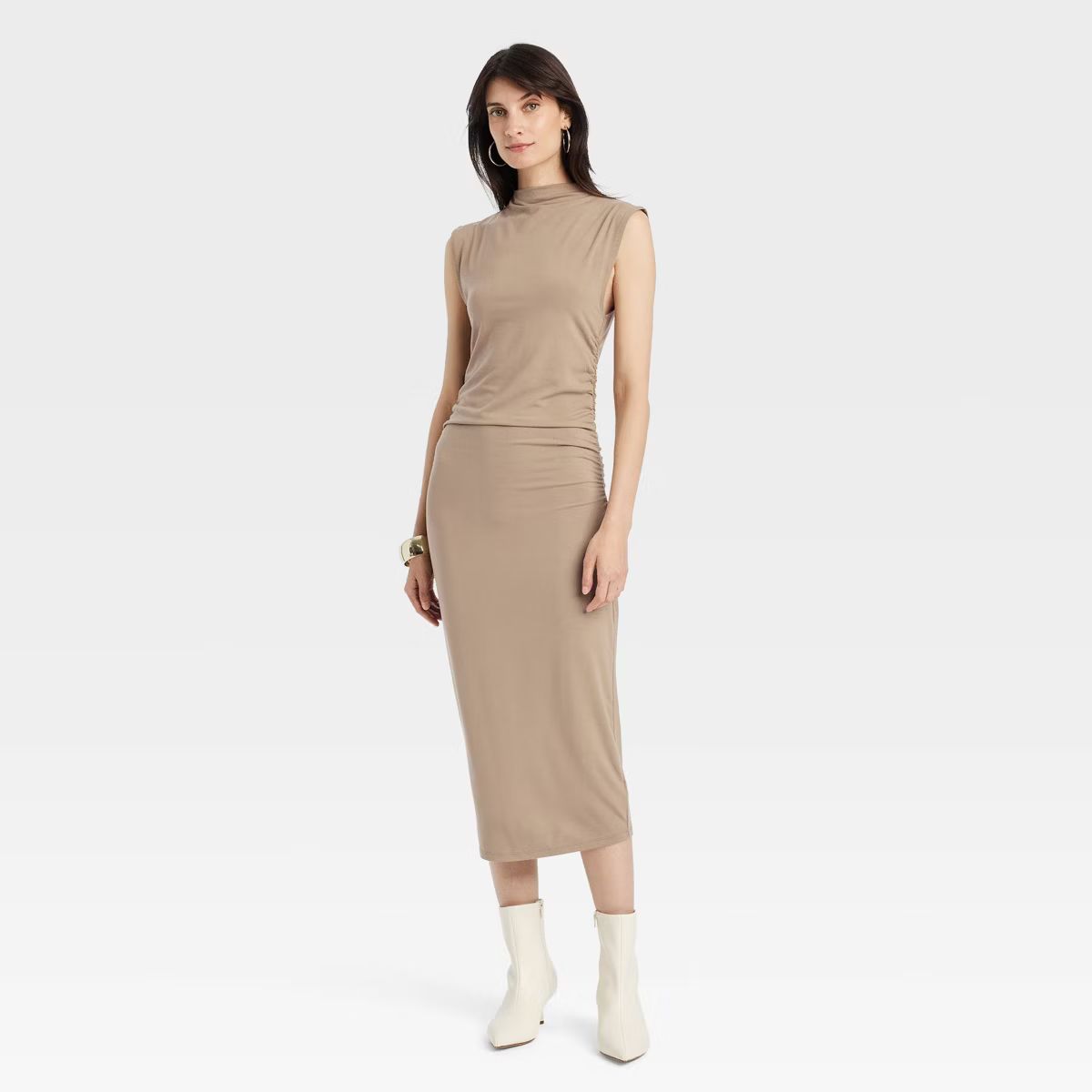 Women's Ruched Knit Midi Dress - A New Day™ | Target