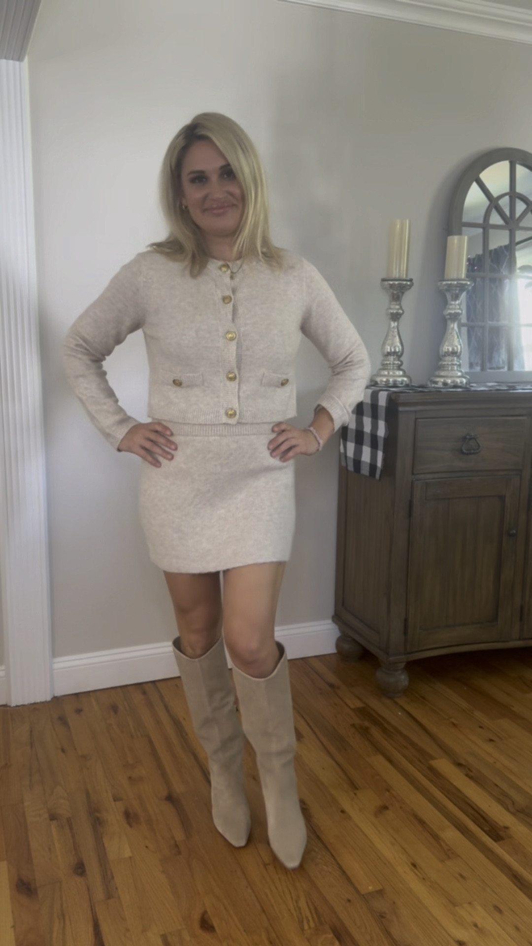 I am obsessed with this cardigan and  sweater skirt!! Amazing outfit to transition into fall! Both are so soft!! The boots are super comfortable, and complement the outfit perfectly! 10/10 must have! 

~Cardigan wearing size MEDIUM 
~Sweater wearing skirt size SMALL 
~Boots size 10

#LTKSeasonal #LTKStyleTip #LTKFallSale