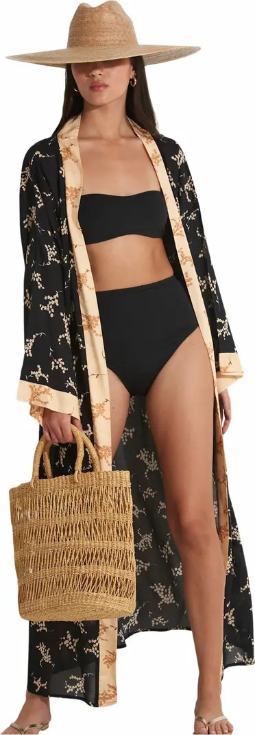 DIAMOND MIDI  SWIM COVER UP KIMONO | Nordstrom