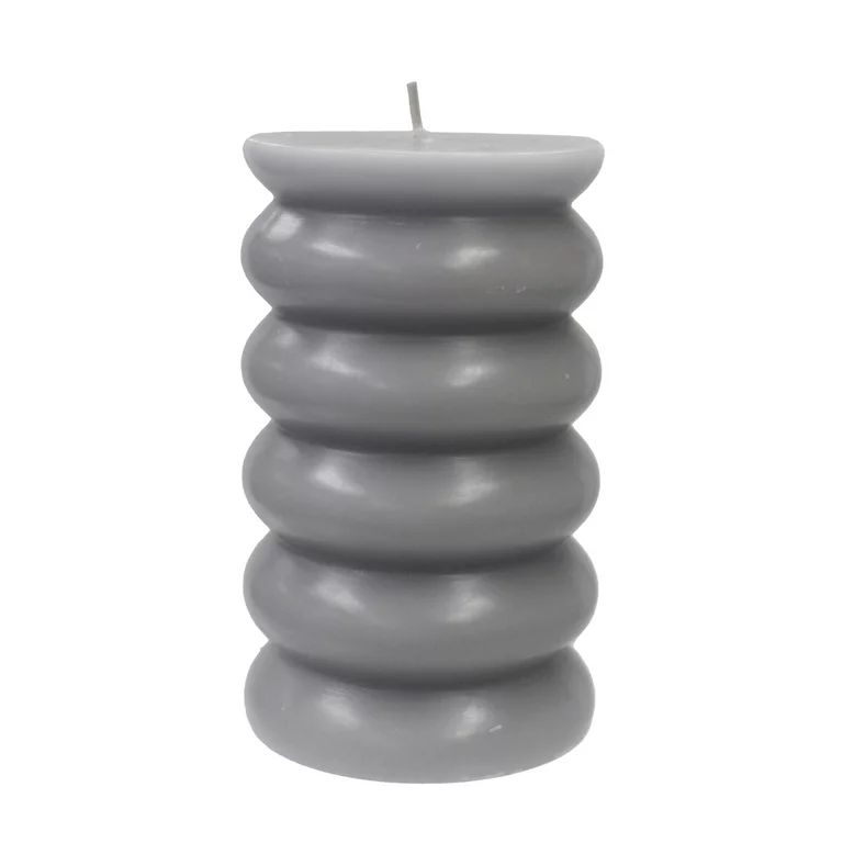 Better Homes & Gardens Unscented Bubble Pillar Candle, 3x5 inches, Gray | Walmart (US)