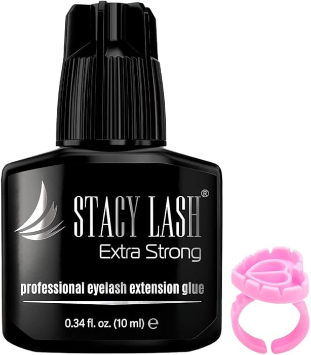 STACY LASH Extra Strong Eyelash Extension Glue (0.34fl.oz / 10ml) / 0.5-1 Sec Dry/Retention – 8... | Amazon (US)