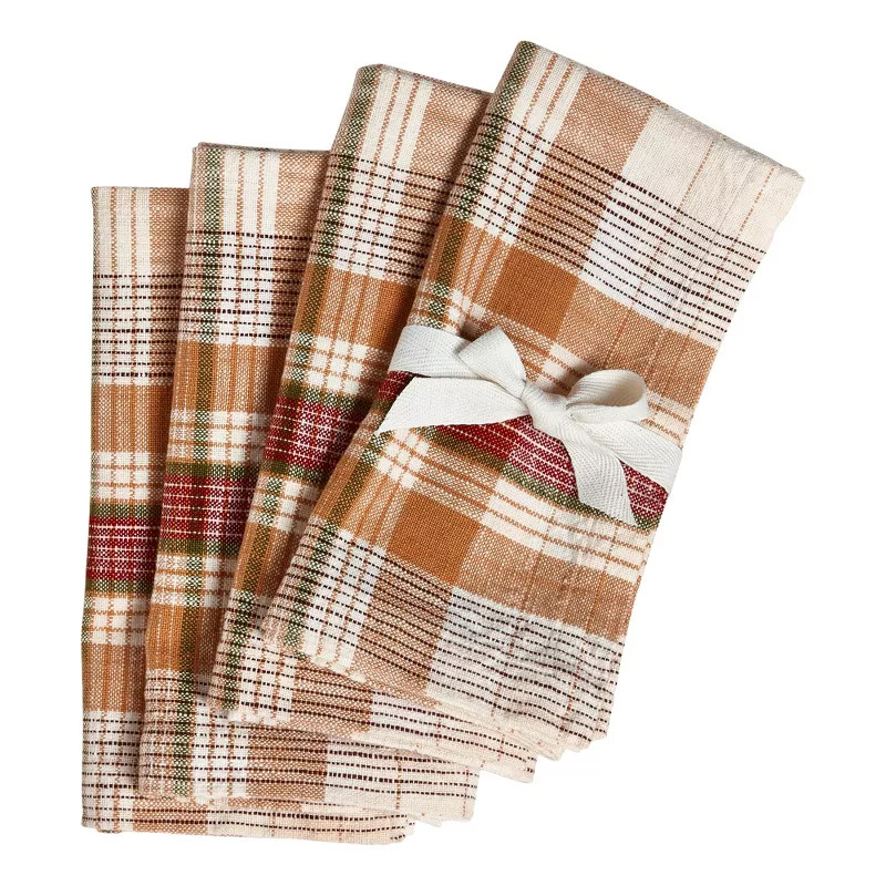 tagltd Eva Slub Weave Plaid Napkin Set of 4 | Target