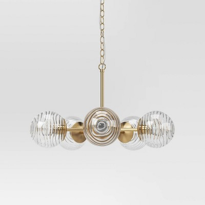 Glass Orb Ceiling Chandelier - Threshold™: 5-Light Modern Fixture, UL Listed, Metal & Glass | Target