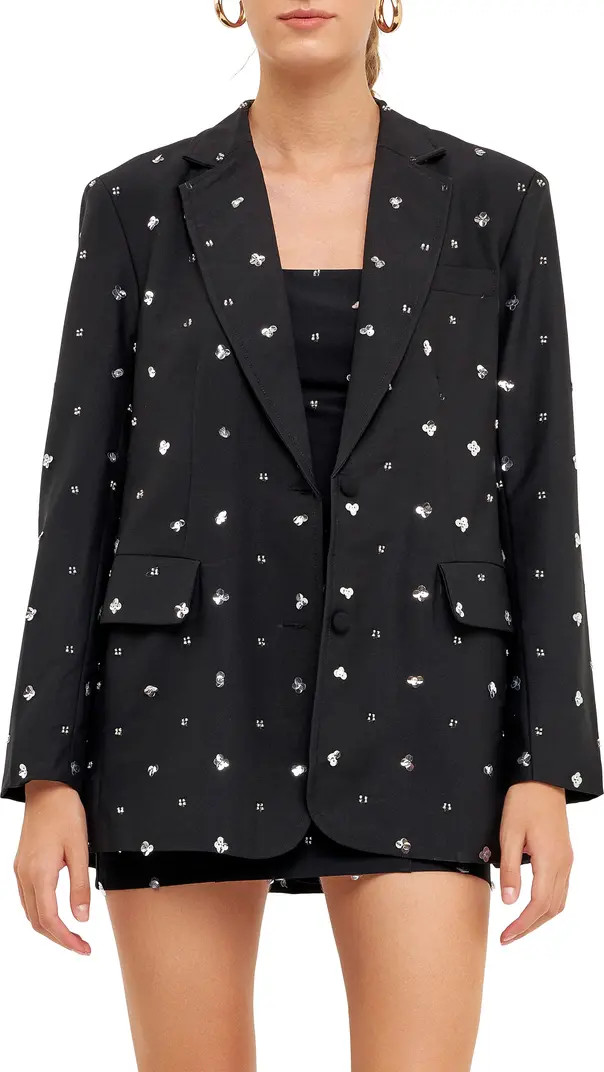 Endless Rose Sequin Floral Embellished Blazer | Nordstrom | Nordstrom