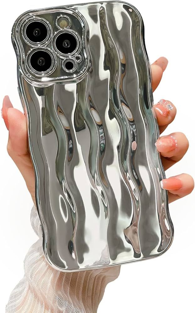 HYUEKOKO Water Ripple Pattern Case for iPhone 14 Pro Max Soft TPU Shockproof Camera Protective Ba... | Amazon (US)