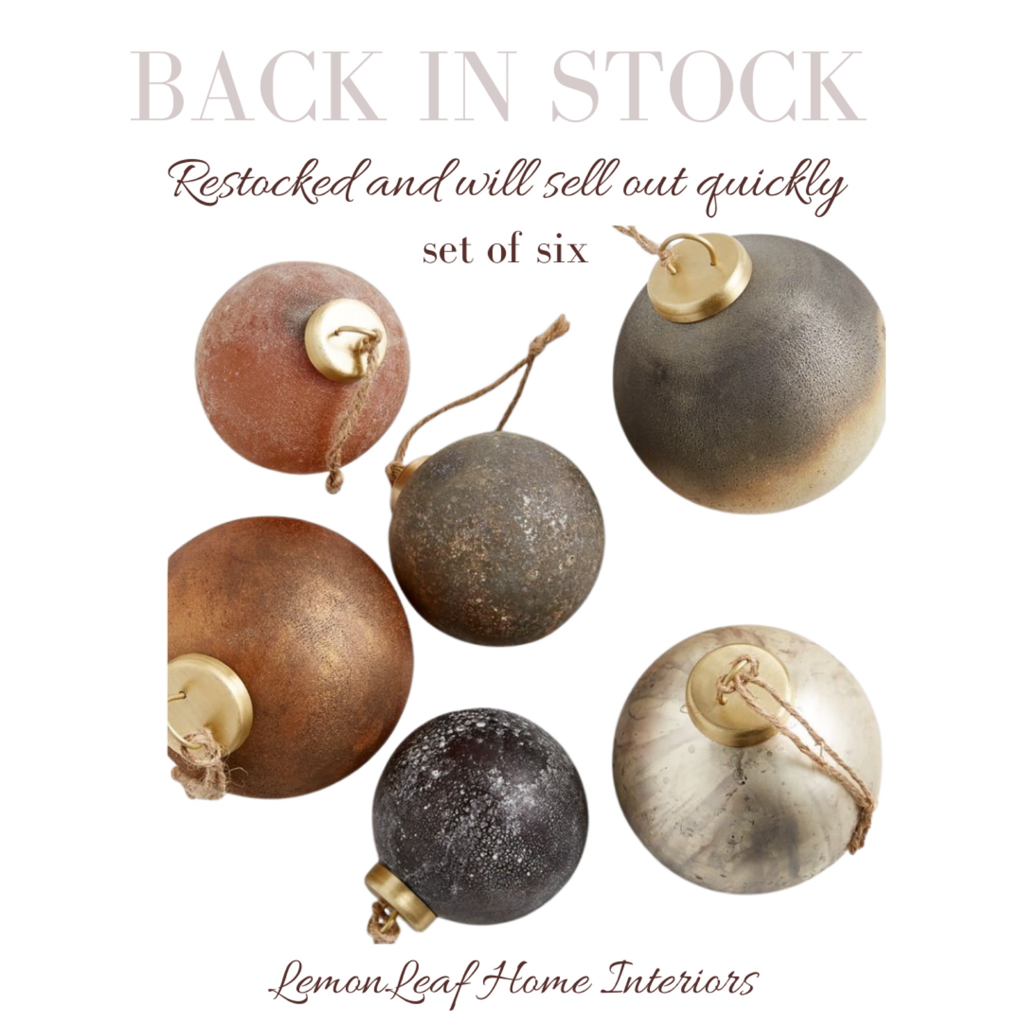 Christmas ornaments 
Crate and Barrel restock



#LTKhome #LTKunder50 #LTKSeasonal