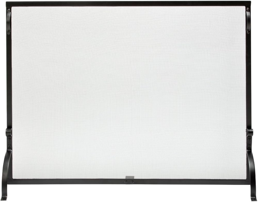 UniFlame, S-1127, Small Wrought Iron Spark Guard Fireplace Screen (41" Wide x 31.5" Tall) | Amazon (US)