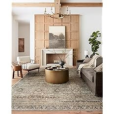 Loloi Layla Collection, LAY-03, Olive/Charcoal, 7'-6" x 9'-6", Area Rug, Soft, Durable, Vintage I... | Amazon (US)