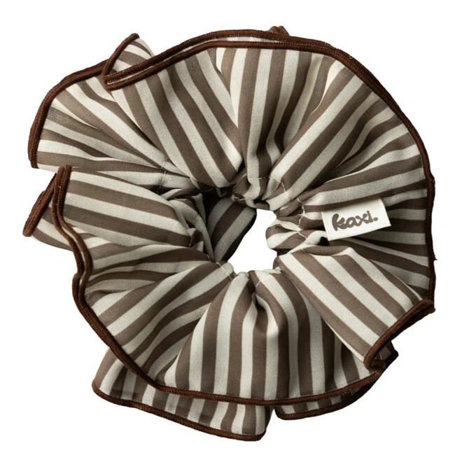 Kaxi Girlhood Striped Corset Scrunchie (Brown, One Size) | Maisonette | Maisonette