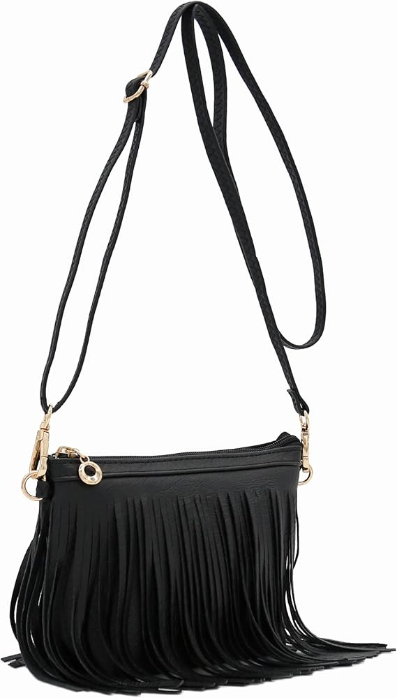 FashionPuzzle Small Fringe Crossbody Bag with Wrist Strap | Amazon (US)