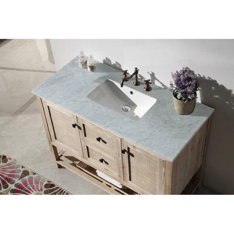 Bradburn 48'' Single Bathroom Vanity with Stone Top | Wayfair North America