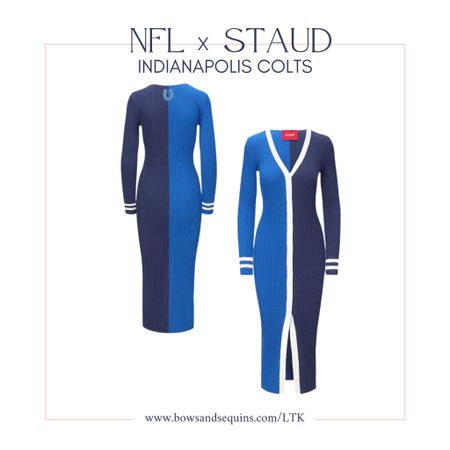 Staud x NFL: Indianapolis Colts

Colorblocked Sweater Dress

So cute for football game day! 🏈

#LTKstyletip #LTKSeasonal