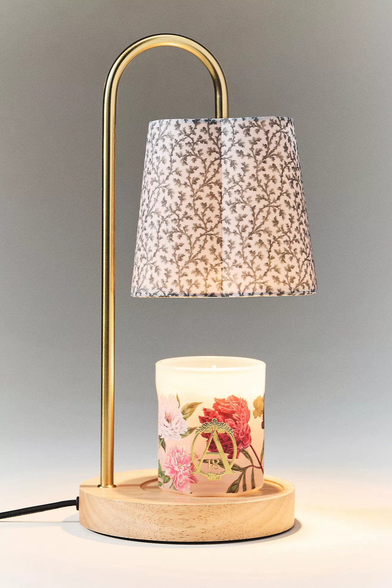 Printed Floral Candle Warmer Lamp | Anthropologie (US)