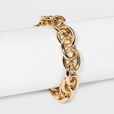 Metal Chain Link Bracelet - A New Day™ Gold | Target