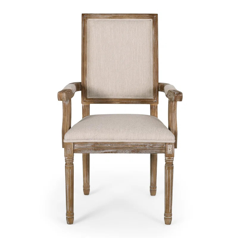 Ethynn Solid Wood King Louis Back Arm Chair (Set of 2) | Wayfair North America