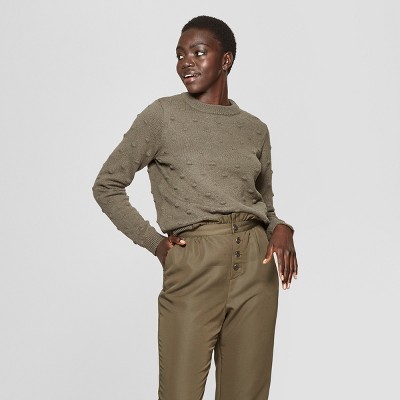 Women's Long Sleeve Popcorn Stitch Crew - Who What Wear™ | Target