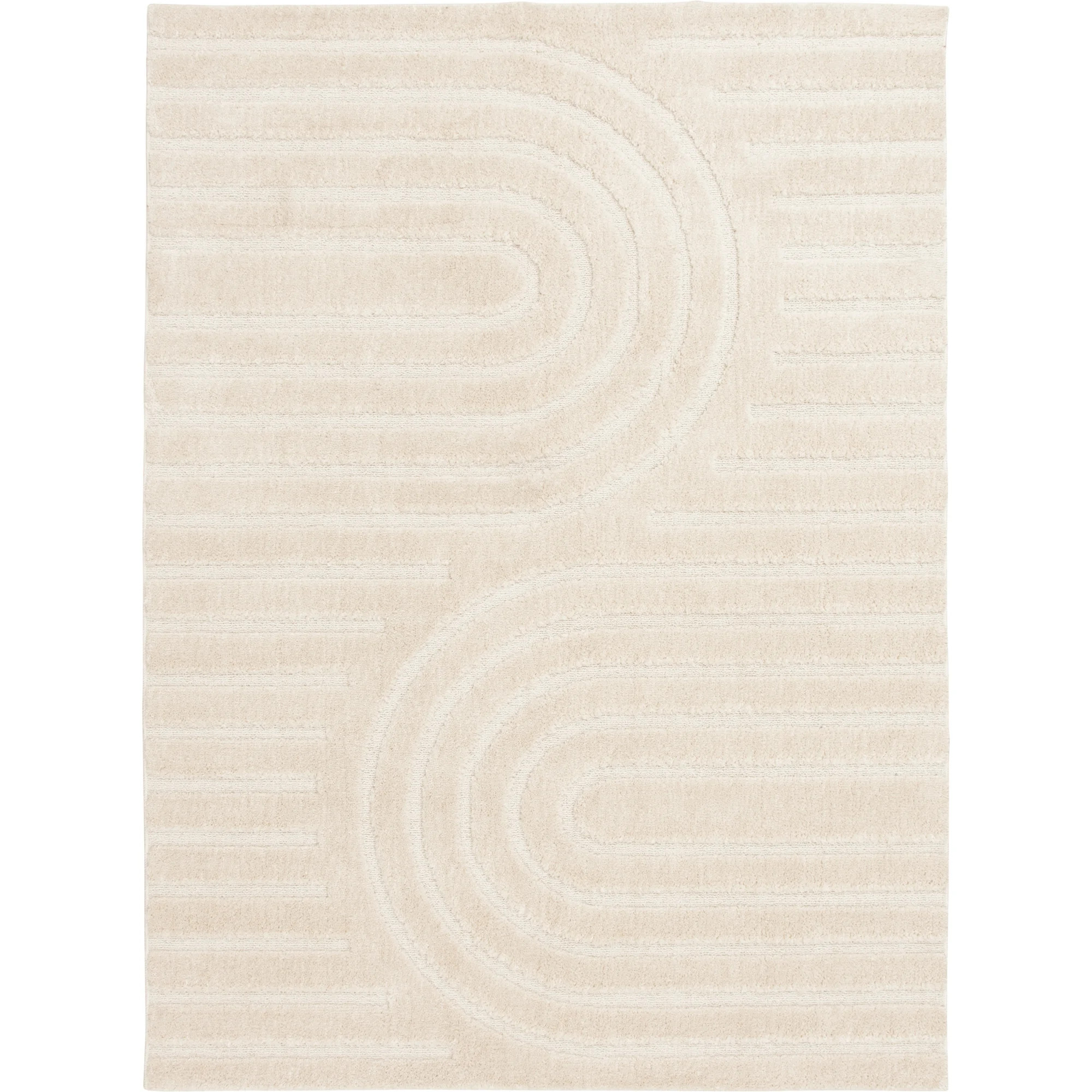 Better Homes & Gardens Arches Hi Low Indoor Area Rug, Ivory, 5'x7' | Walmart (US)